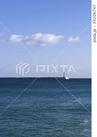 江原道 灯台 海 34206747
