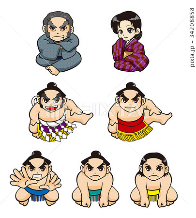 相撲人物セット 34208858