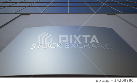 Abstract stock exchange signage board. Modern Abstract stock exchange signage board. Modern 34209390