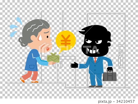 I-mail scam child elderly person illustration I-mail scam child elderly person illustration 34210457