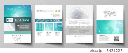 The vector illustration of the editable layout of 34212274