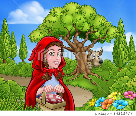 Little Red Riding Hood and Wolf Scene Little Red Riding Hood and Wolf Scene 34213477