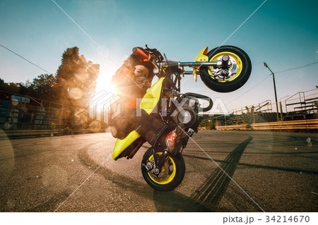 Child on a motorcycle 34214670