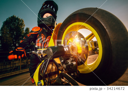 Child on a motorcycle 34214672