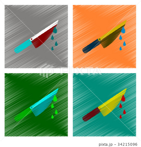 assembly flat shading style icon knife blood 34215096