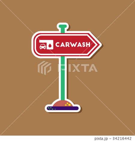 paper sticker on stylish background car wash sign paper sticker on stylish background car wash sign 34216442