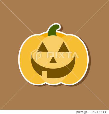 paper sticker on stylish background halloween paper sticker on stylish background halloween 34216611
