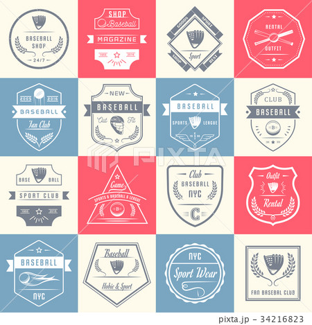 Vintage baseball logo emblem badge and design Vector Image