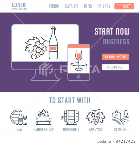 Website Banner and Landing Page Startup 34217425