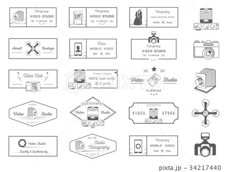 Set of Vector Logos and Badges Video Set of Vector Logos and Badges Video 34217440