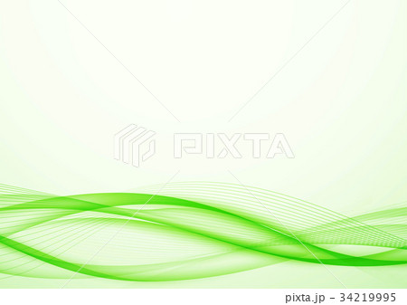 Bright modernistic green speed swoosh wave lines 34219995