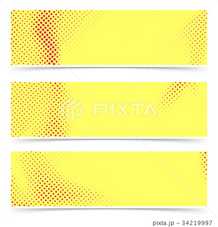 Bright red yellow pop art banners collection Bright red yellow pop art banners collection 34219997