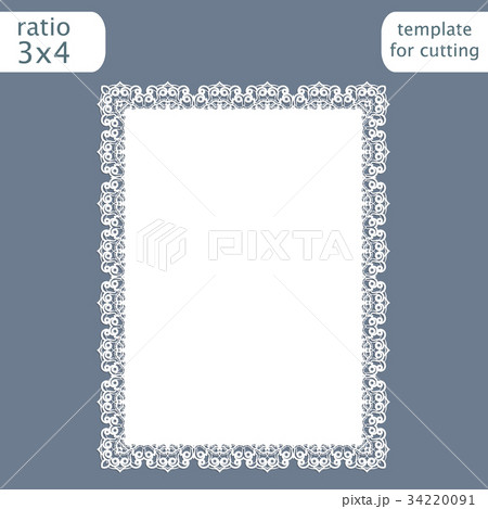 Laser cut wedding invitation card template Laser cut wedding invitation card template 34220091