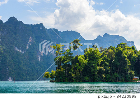 Beautiful mountains lake river sky 34220998