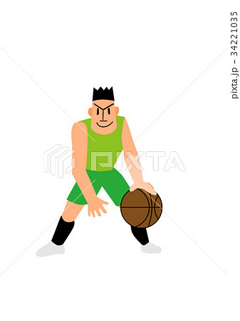 バスケットプレーヤー パス ドリブル 速攻 バスケットプレーヤー パス ドリブル 速攻 34221035