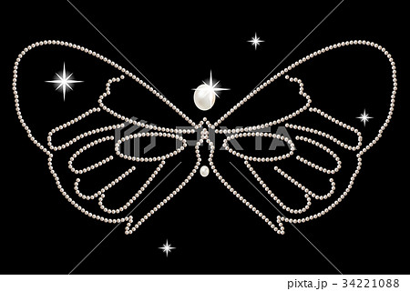 Jewel figurine butterfly decorated  white pearls 34221088
