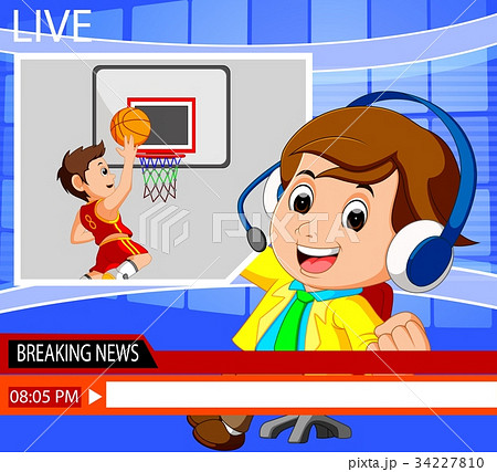 news reporter basketball sport 34227810