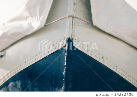 Cropped image of a metal boat 34232406