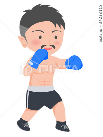 ボクシング　左ジャブ　ベテランボクサー 34233115