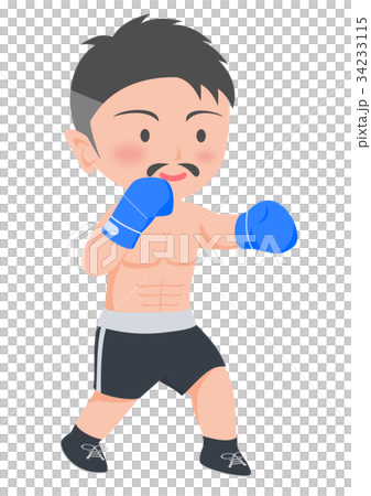 ボクシング　左ジャブ　ベテランボクサー 34233115