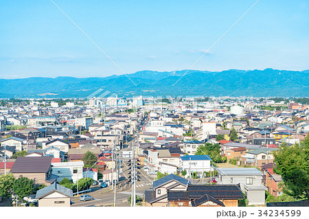 長岡市もみじ園周辺の街並み 34234599