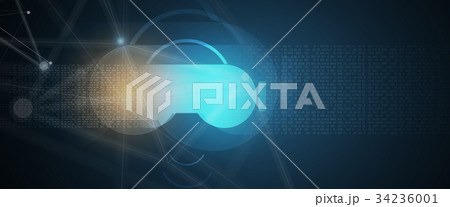 virtual reality life future technology background 34236001
