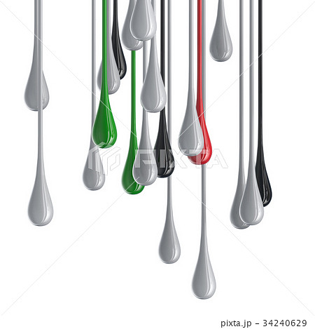 3D color glossy paint drop blobs 3D color glossy paint drop blobs 34240629