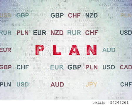 Finance concept: Plan on Digital Data Paper Finance concept: Plan on Digital Data Paper 34242261