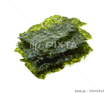 Dried seaweed isolated on the white background. Dried seaweed isolated on the white background. 34242815
