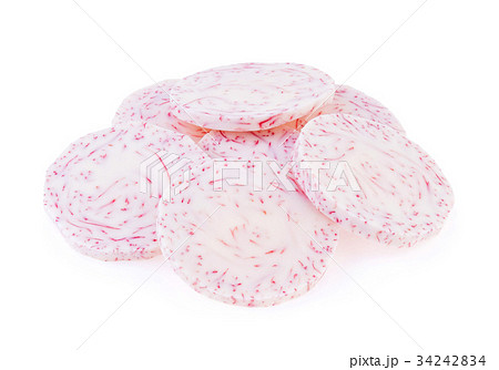 Slice of taro isolated on white background Slice of taro isolated on white background 34242834