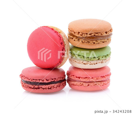 Sweet and colourful french macaroons or macaron  34243208