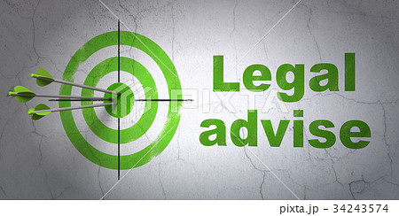 Law concept: target and Legal Advise on wall Law concept: target and Legal Advise on wall 34243574