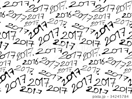 Numbers seamless pattern New Year 34245784
