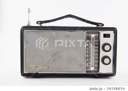 Old retro radio isolated on white background Old retro radio isolated on white background 34246654