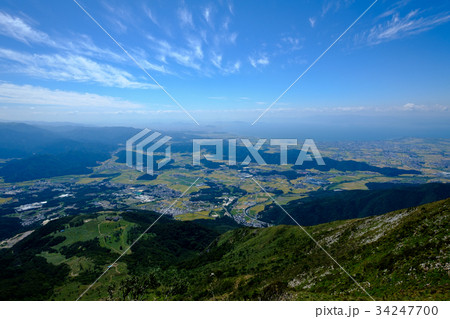 伊吹山　西登山道から望む琵琶湖 34247700