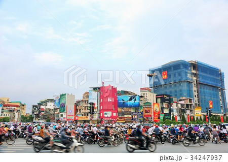 ベトナム　ハノイの街 34247937