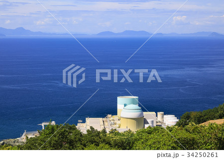 伊予灘と伊方原発伊方発電所 34250261
