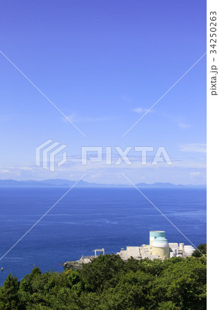 伊予灘と伊方原発伊方発電所 伊予灘と伊方原発伊方発電所 34250263