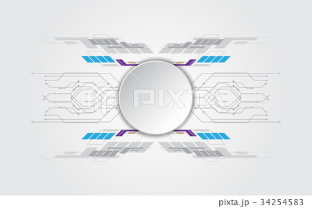 grey white Abstract technological background 34254583