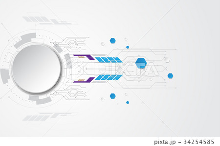 grey white Abstract technological background 34254585