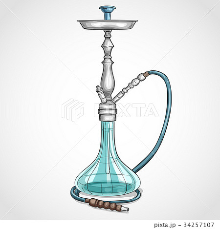 Vector hand drawn hookah Vector hand drawn hookah 34257107