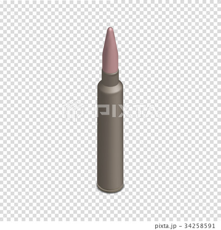 Photorealistic cartridge with a bullet  isometric 34258591