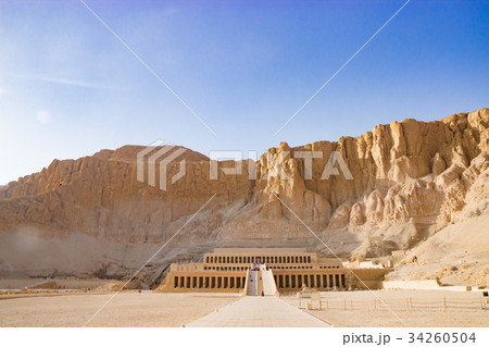 The ancient temple of Hatshepsut in Luxor, Egypt The ancient temple of Hatshepsut in Luxor, Egypt 34260504