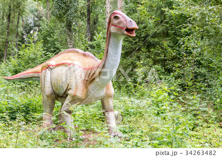 Big statue of prehistoric dinosaur 34263482