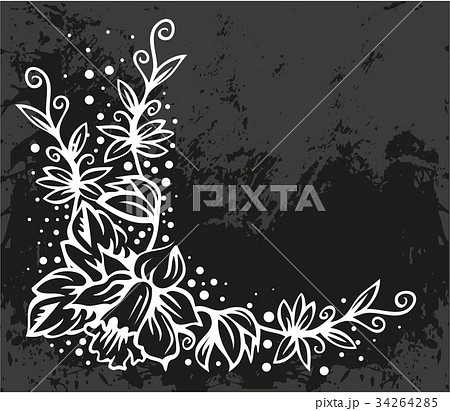 Black Floral corner 34264285
