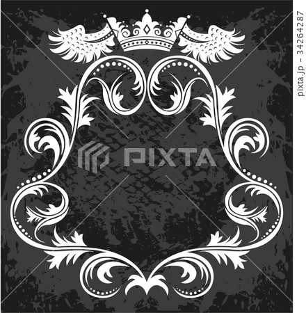Decorative frame with crown Decorative frame with crown 34264287