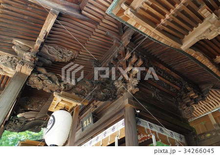 信州　諏訪の文化財　手長神社拝殿　立川流彫刻　立川和四郎富棟建造 34266045