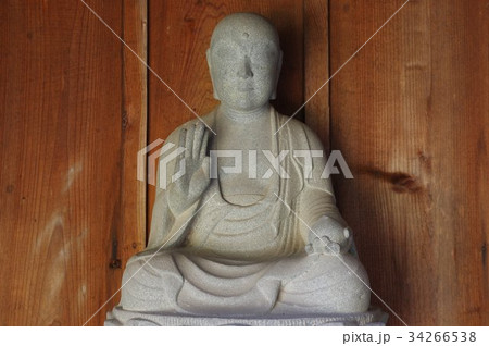 信州の文化財　名工　守屋貞治の石仏　延命地蔵菩薩像　正面横（長野県塩尻市奈良井長泉寺） 34266538