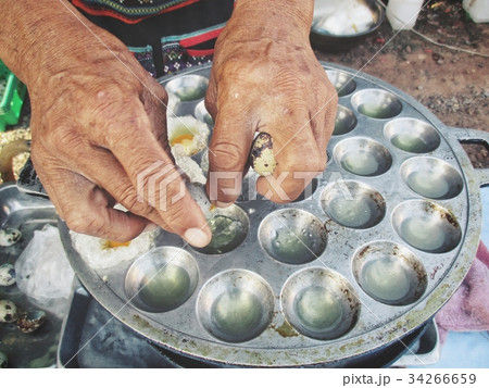 Fried quail eggs Vietnamese food Fried quail eggs Vietnamese food 34266659