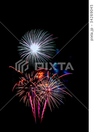 Beautiful colorful firework celebration display 34269045